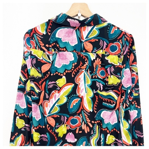 Philosophy Colorful Button Down Shirt Dress, Size Small - Picture 5 of 9